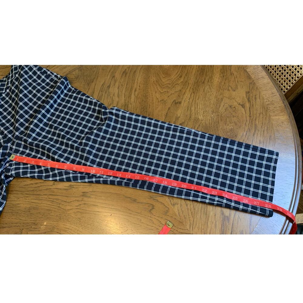 J. Jill Pants Womens 14 Premium Bi Stretch Plaid Mid Rise Black White - Picture 9 of 9